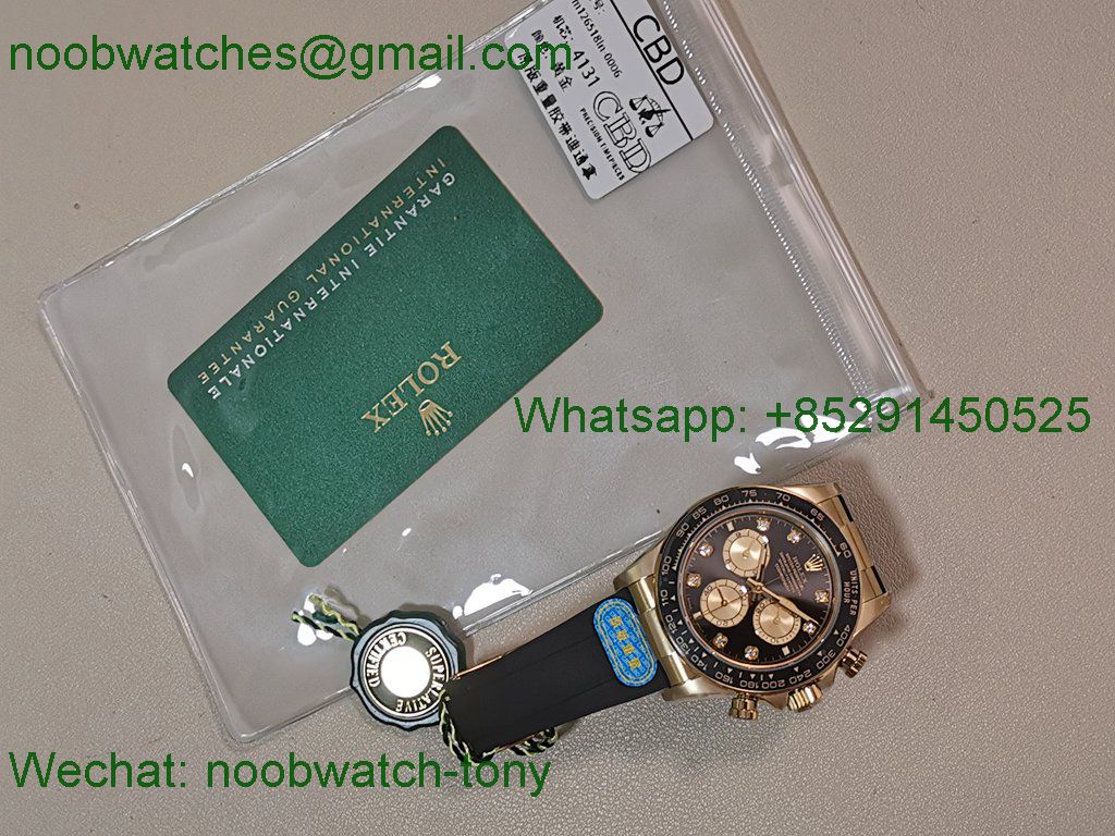 Replica Rolex Daytona 126515 Yellow Gold Black Dial CBD Factory 4131 Heavy Gain Weight Best SuperClone