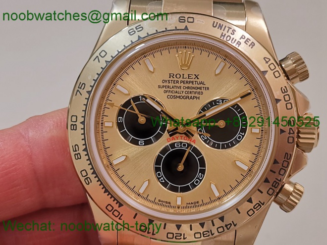 Replica Rolex Daytona 126505 Yellow Gold Golden Dial CBD Factory 4131 Heavy Gain Weight Best SuperClone