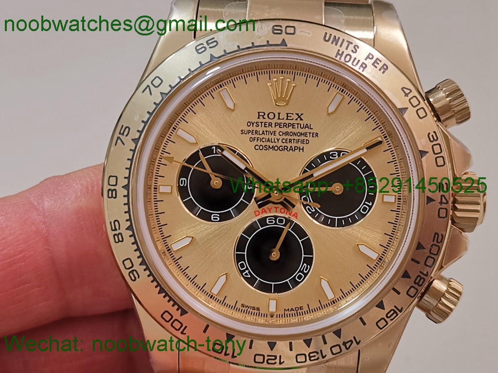 Replica Rolex Daytona 126505 Yellow Gold Golden Dial CBD Factory 4131 Heavy Gain Weight Best SuperClone