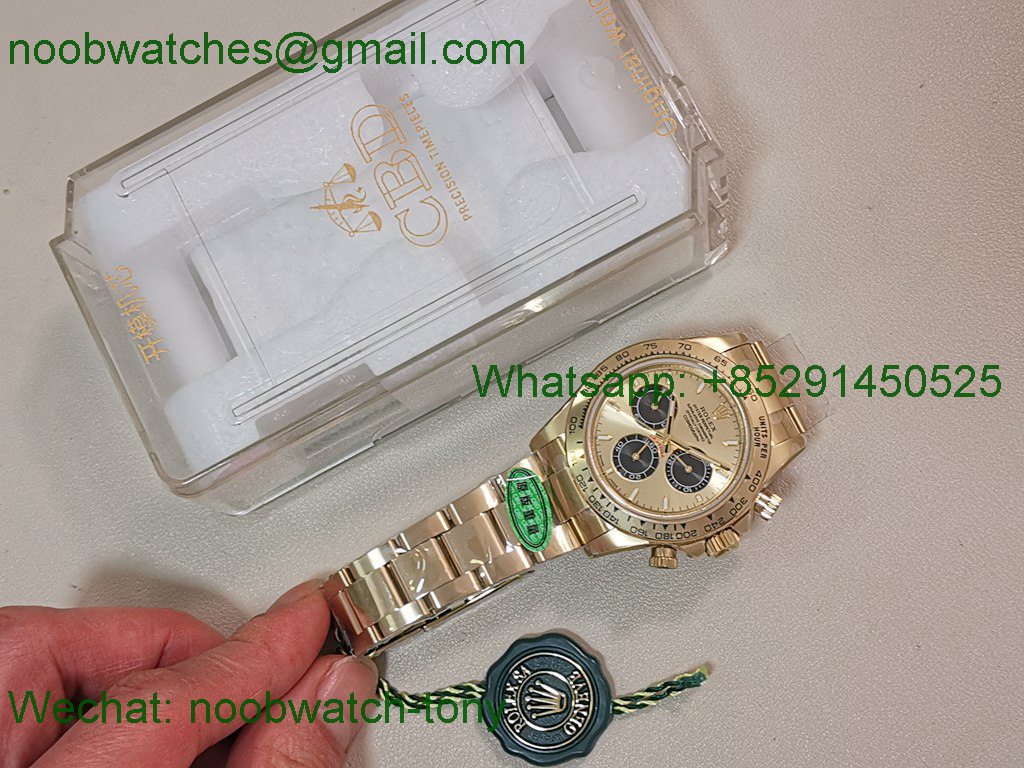 Replica Rolex Daytona 126505 Yellow Gold Golden Dial CBD Factory 4131 Heavy Gain Weight Best SuperClone