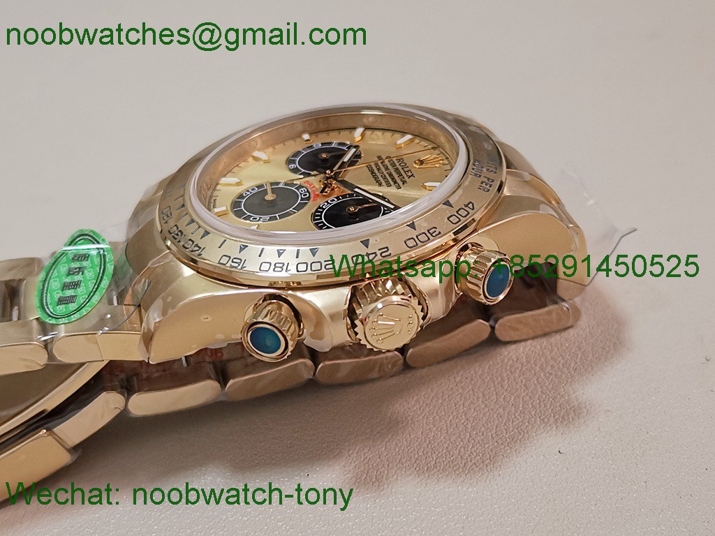 Replica Rolex Daytona 126505 Yellow Gold Golden Dial CBD Factory 4131 Heavy Gain Weight Best SuperClone