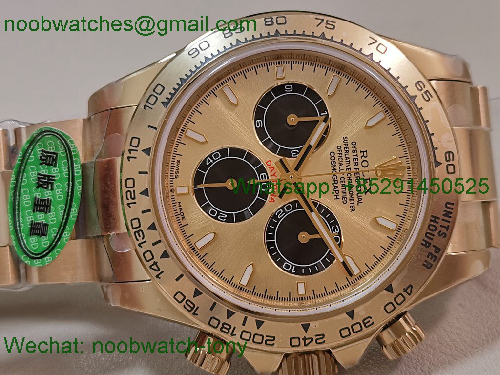 Replica Rolex Daytona 126505 Yellow Gold Golden Dial CBD Factory 4131 Heavy Gain Weight Best SuperClone