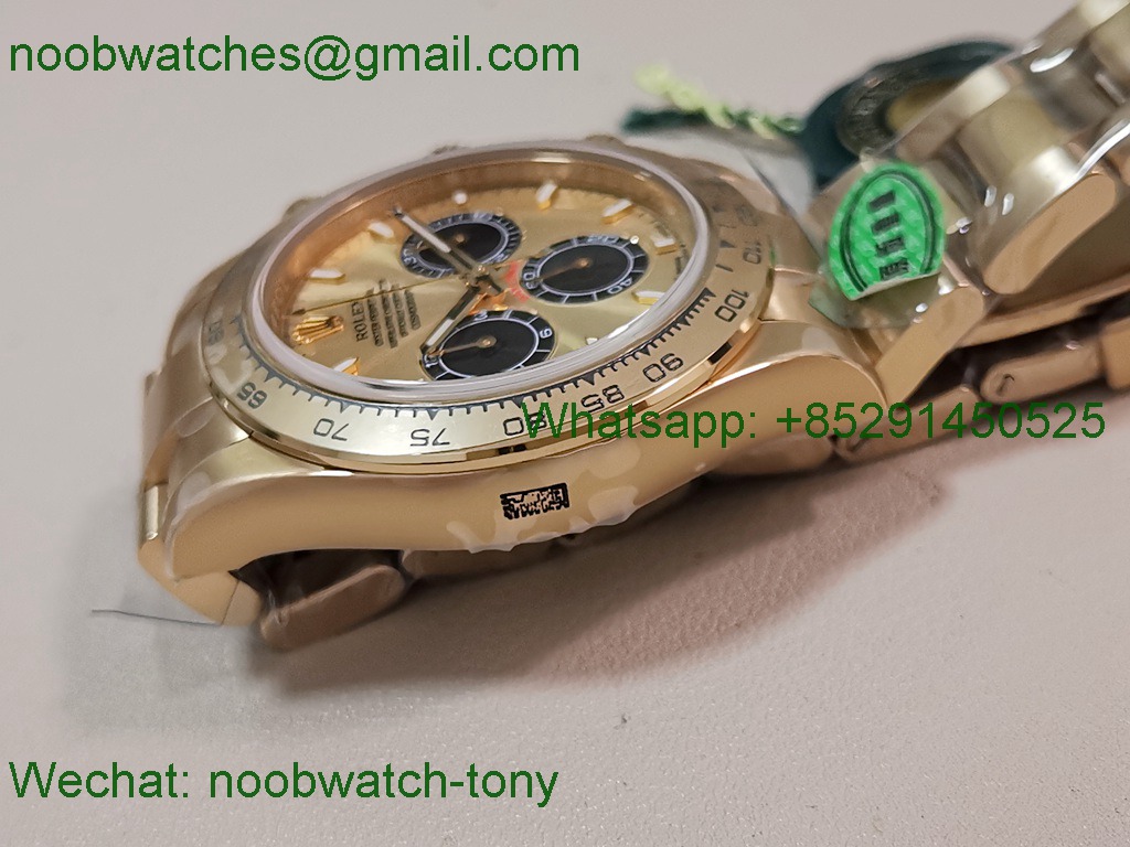 Replica Rolex Daytona 126505 Yellow Gold Golden Dial CBD Factory 4131 Heavy Gain Weight Best SuperClone