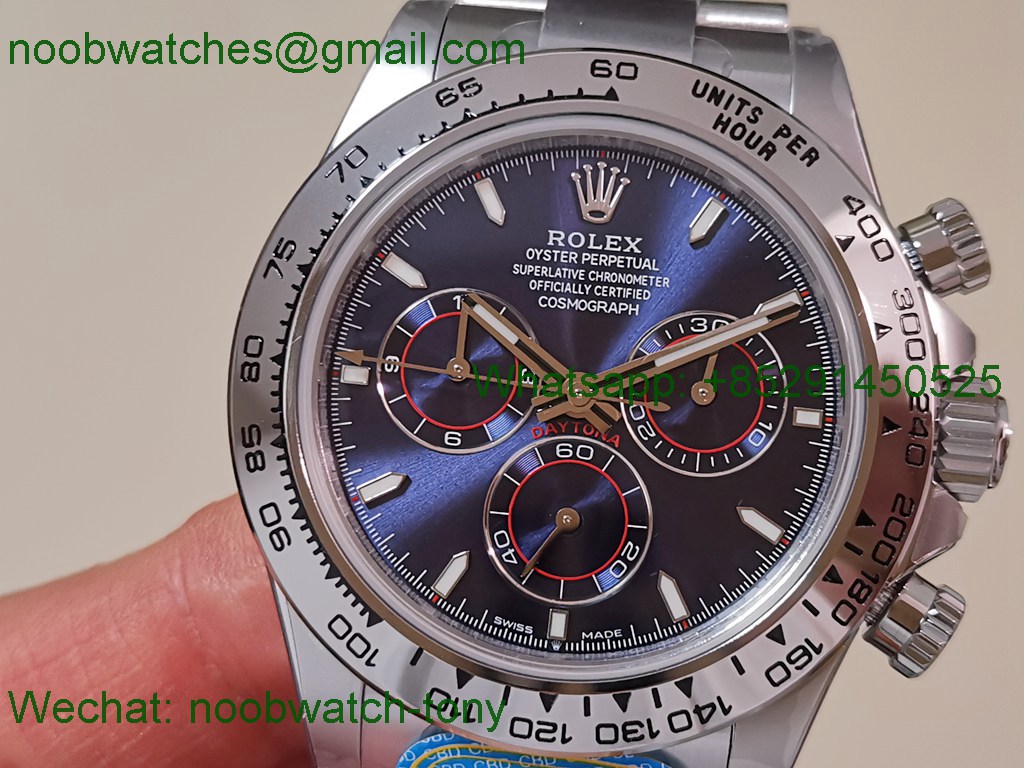 Replica Rolex Daytona 126509 904L White Gold Blue Dial CBD Factory 4131 Heavy Gain Weight Best SuperCLone