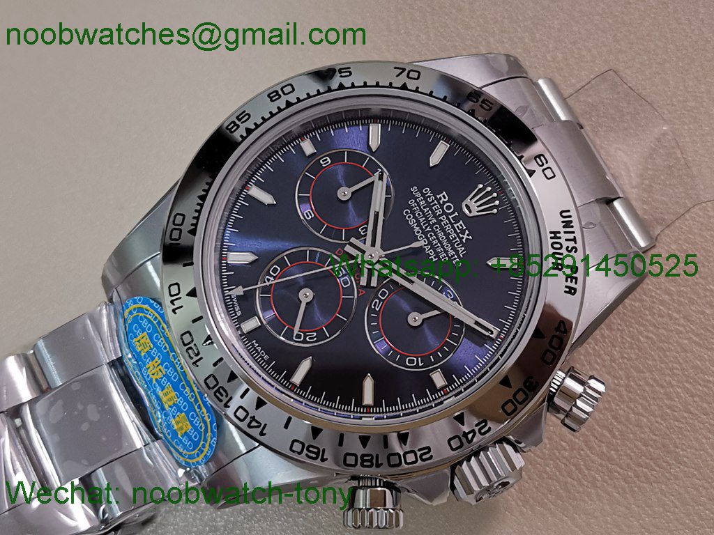 Replica Rolex Daytona 126509 904L White Gold Blue Dial CBD Factory 4131 Heavy Gain Weight Best SuperCLone