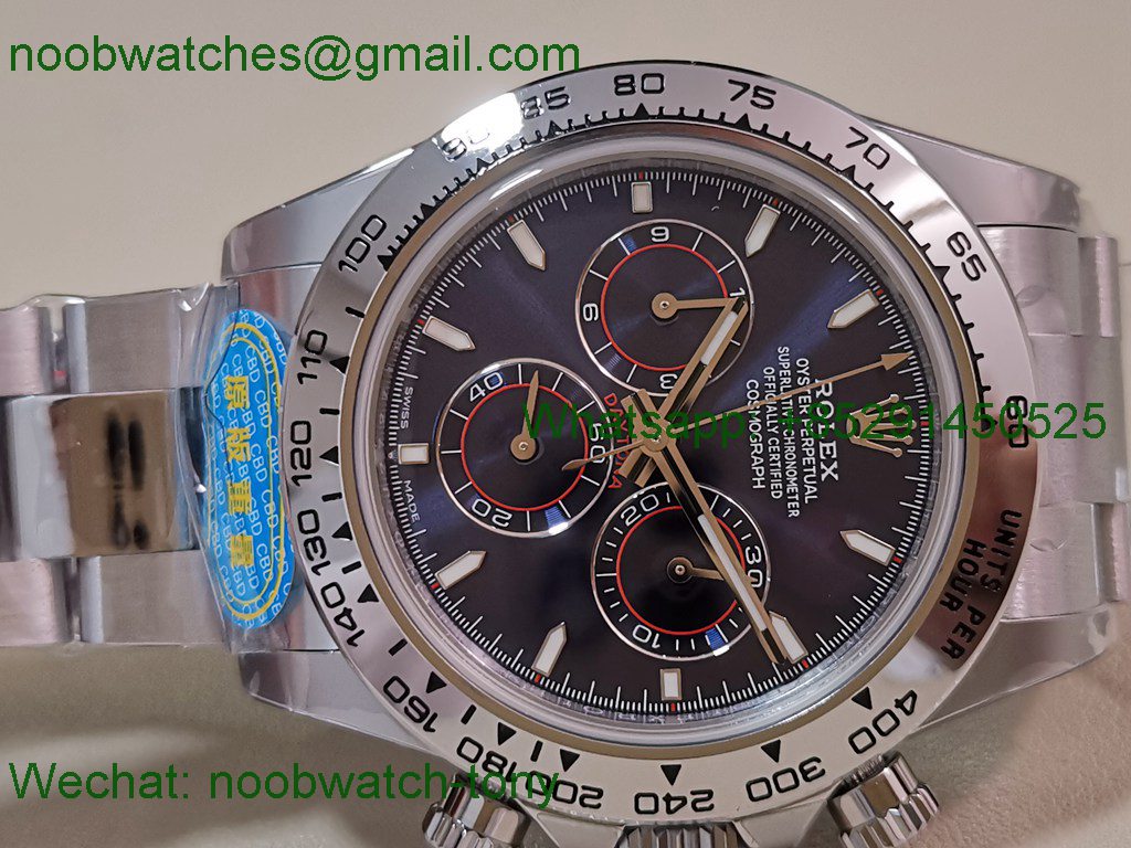 Replica Rolex Daytona 126509 904L White Gold Blue Dial CBD Factory 4131 Heavy Gain Weight Best SuperCLone