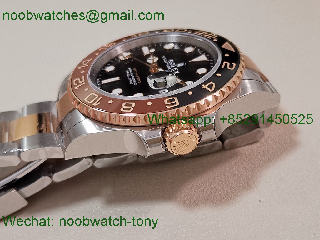 Replica Rolex GMT II 126711 CHNR SS Rose Gold VSF 1:1 Best SuperCLone DD3285 Heavy Gain Weight 