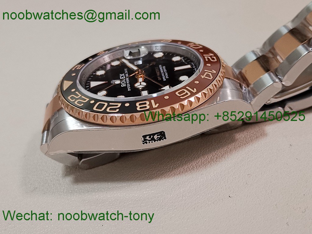 Replica Rolex GMT II 126711 CHNR SS Rose Gold VSF 1:1 Best SuperCLone DD3285 Heavy Gain Weight 