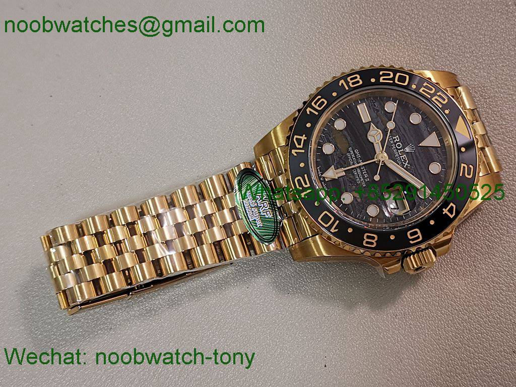Replica Rolex GMT II 126718 GRNR ARF Best SuperCLone Tiger Iron Yellow Gold Jubilee VR3285 