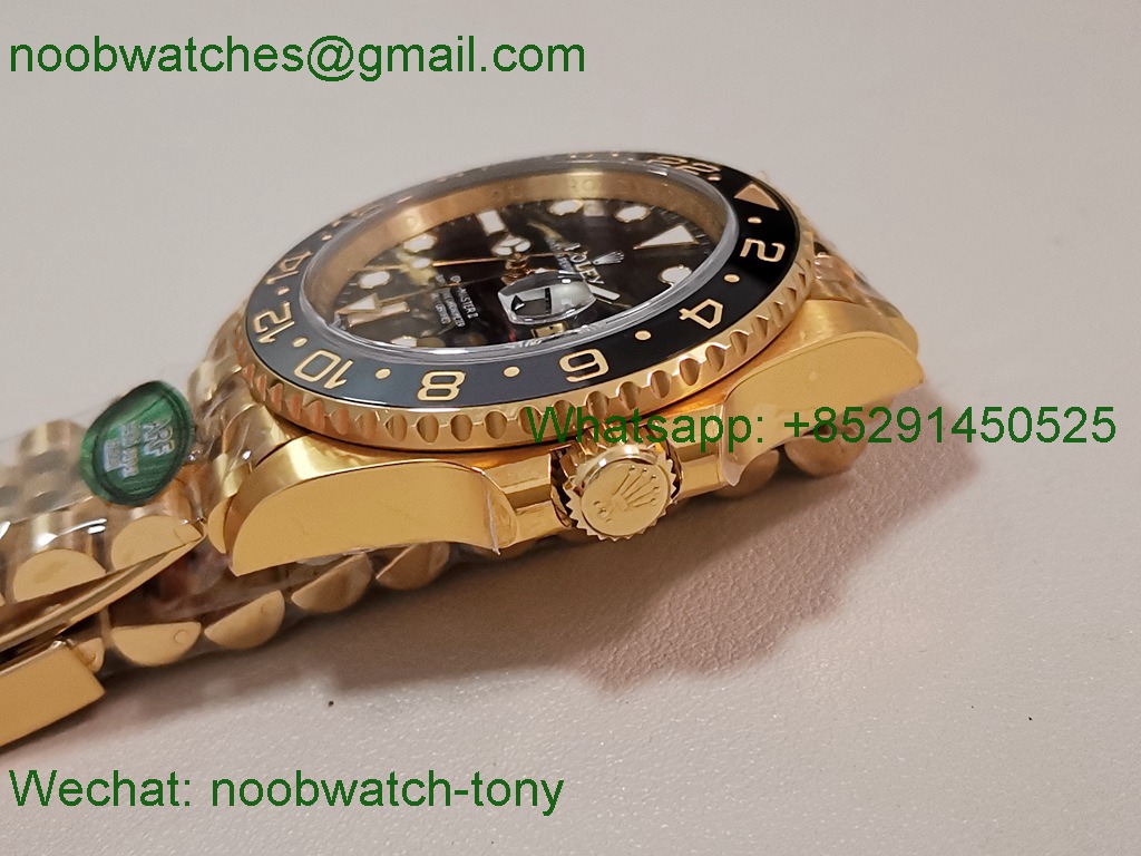 Replica Rolex GMT II 126718 GRNR ARF Best SuperCLone Tiger Iron Yellow Gold Jubilee VR3285 