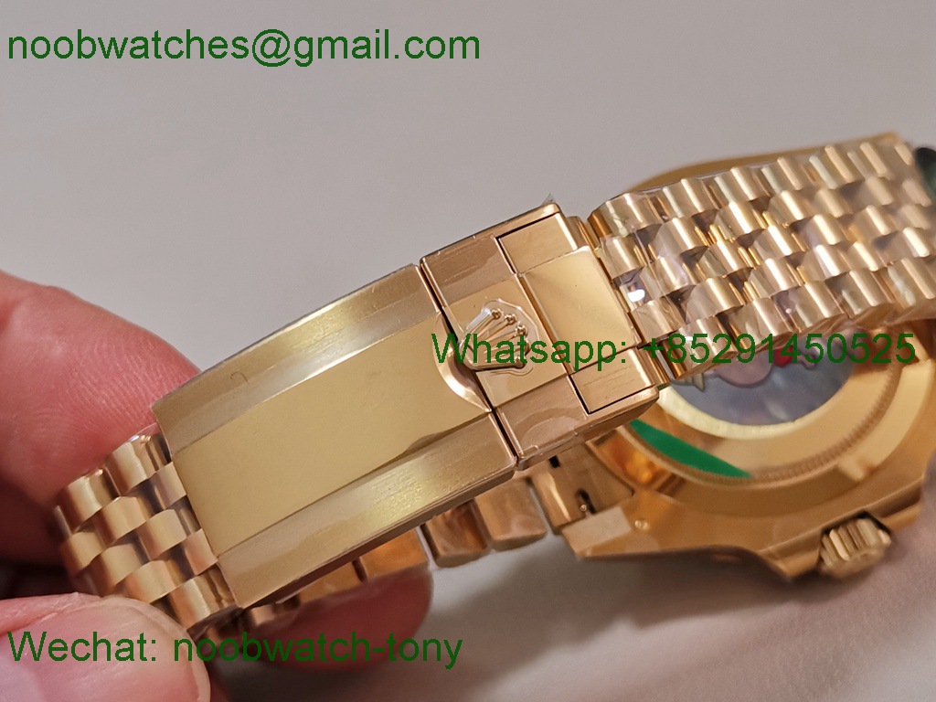 Replica Rolex GMT II 126718 GRNR ARF Best SuperCLone Tiger Iron Yellow Gold Jubilee VR3285 