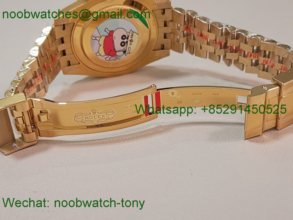 Replica Rolex GMT II 126718 GRNR ARF Best SuperCLone Tiger Iron Yellow Gold Jubilee VR3285 
