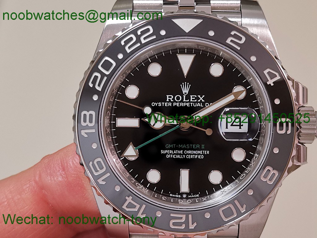 Replica Rolex GMT II 126720 GRNR Bruce Wayne Black Gray VSF SuperClone Best Jubilee DD3285 V3