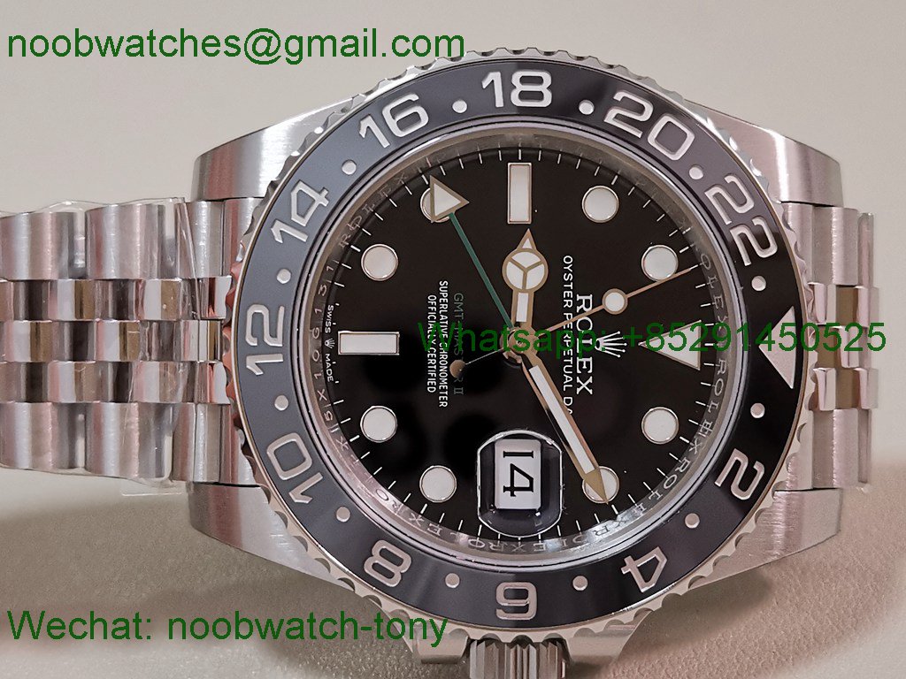 Replica Rolex GMT II 126720 GRNR Bruce Wayne Black Gray VSF SuperClone Best Jubilee DD3285 V3