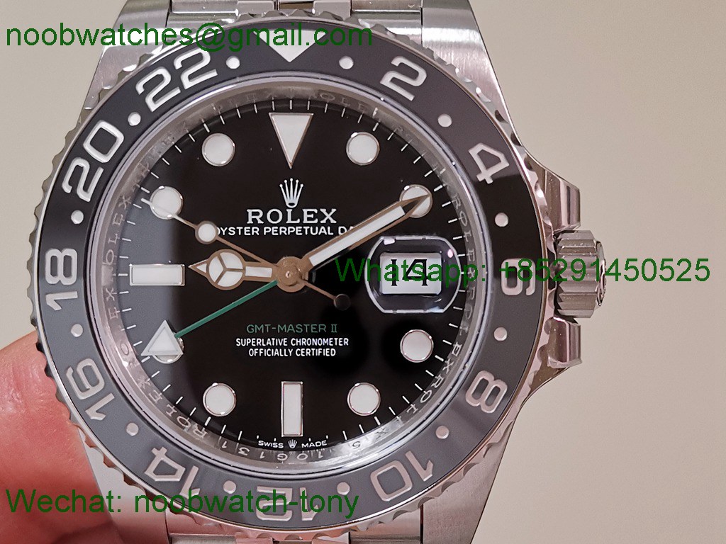 Replica Rolex GMT II 126720 GRNR Bruce Wayne Black Gray VSF SuperClone Best Jubilee DD3285 V3