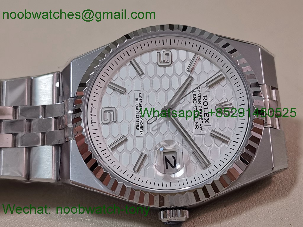 Replica Rolex Land Dweller 127386 ESF White Dial A7135 Best SuperClone 