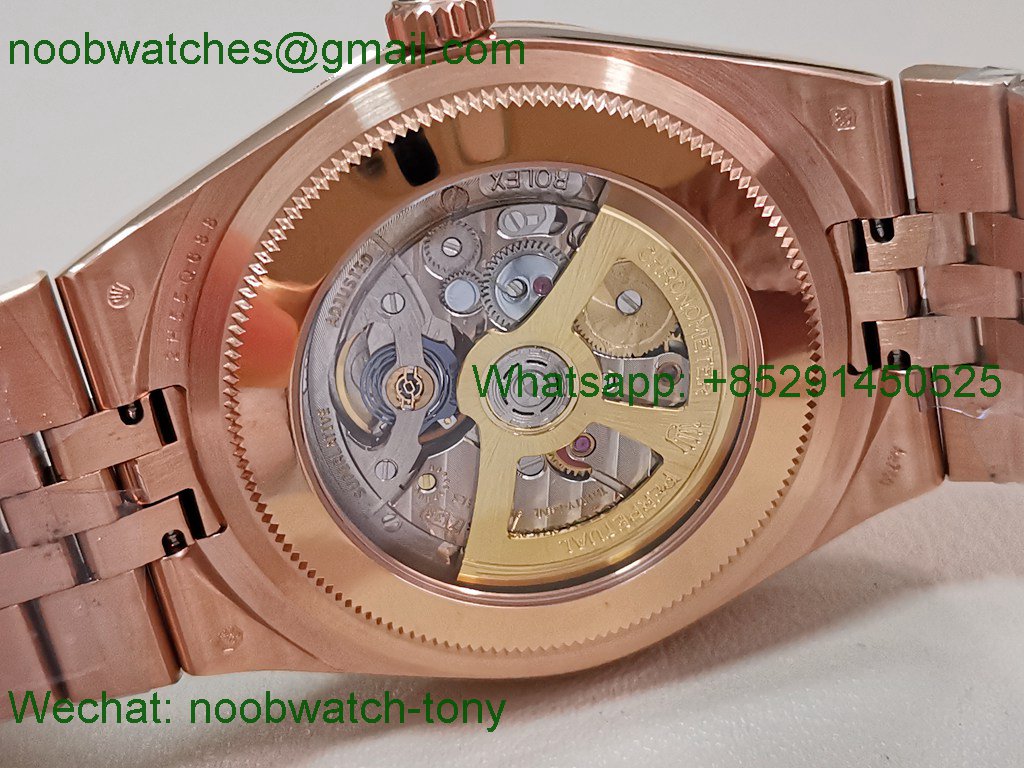 Replica Rolex Land Dweller 127335 Rose Gold ESF White Dial A7135 SuperClone Best 