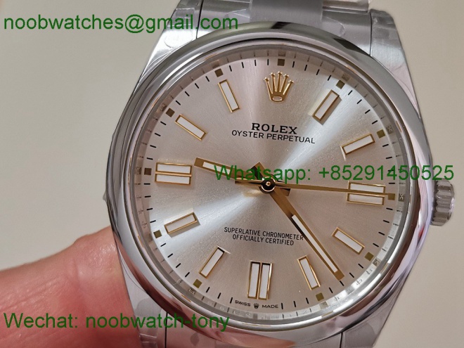 Replica ROLEX Oyster Perpetual 124300 41mm Silver Dial VSF 1:1 Best SuperClone VS3235