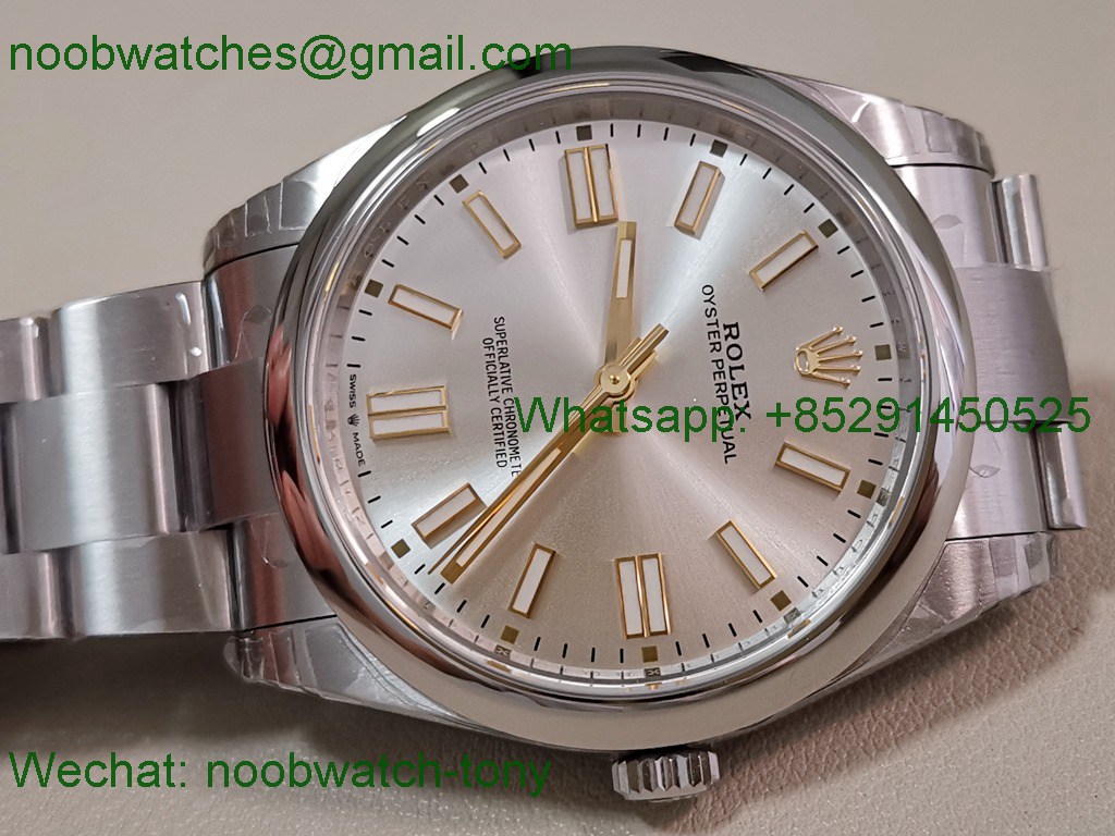 Replica ROLEX Oyster Perpetual 124300 41mm Silver Dial VSF 1:1 Best SuperClone VS3235