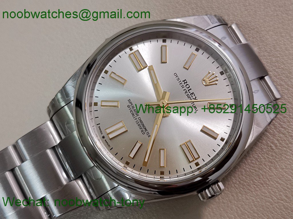 Replica ROLEX Oyster Perpetual 124300 41mm Silver Dial VSF 1:1 Best SuperClone VS3235