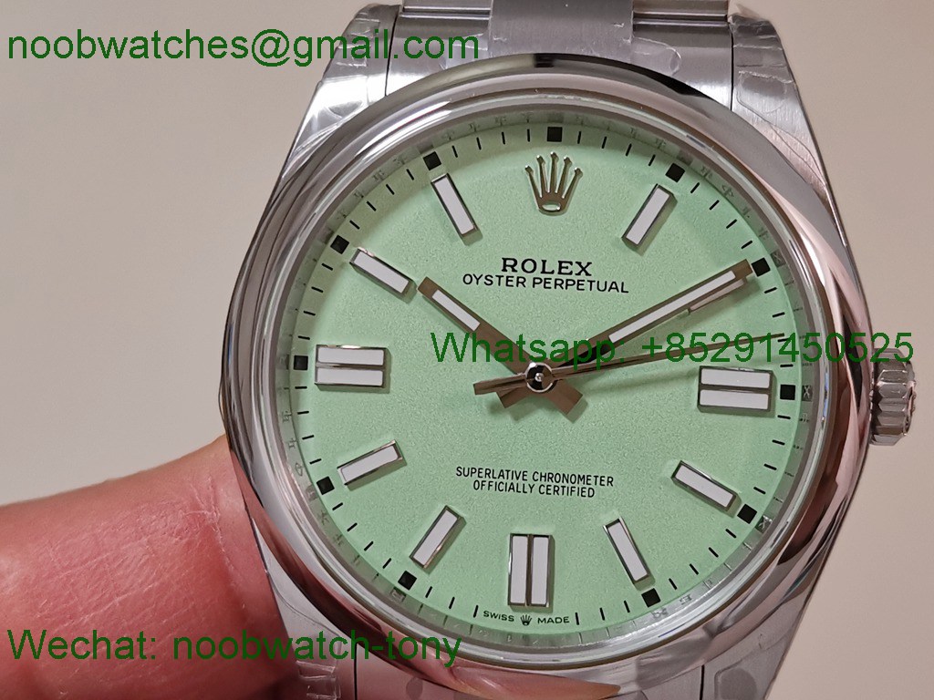 Replica Rolex Oyster Perpetual 36mm 126000 VSF 1:1 Best SuperClone 2025 Mint Green Dial VS3230