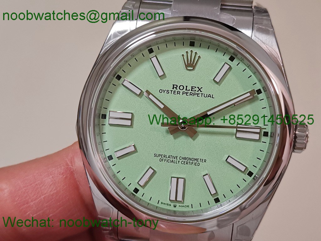 Replica Rolex Oyster Perpetual 36mm 126000 VSF 1:1 Best SuperClone 2025 Mint Green Dial VS3230