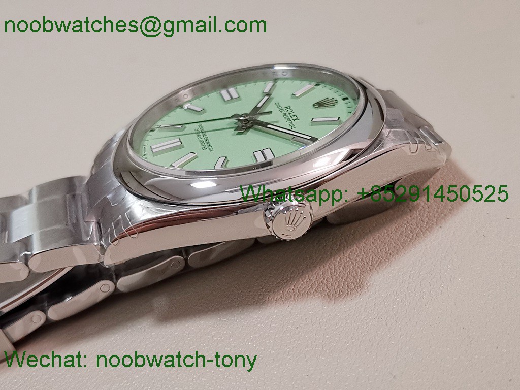 Replica Rolex Oyster Perpetual 36mm 126000 VSF 1:1 Best SuperClone 2025 Mint Green Dial VS3230