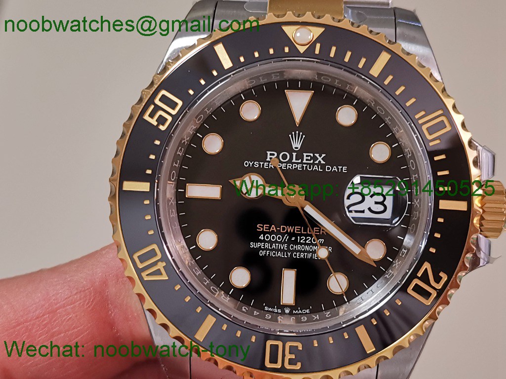 Replica Rolex Sea-Dweller 126603 SS Yellow Gold VSF 1:1 Best SuperClone Black Dial VS3235 V3