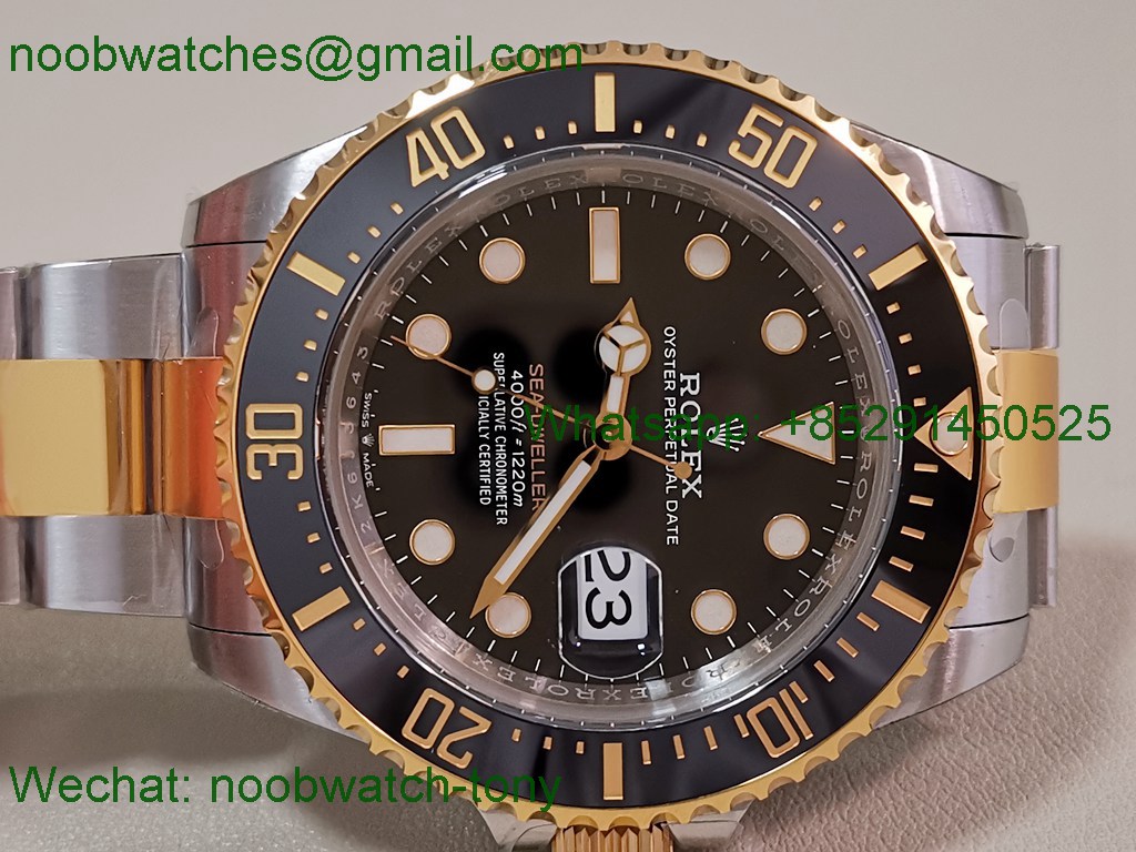 Replica Rolex Sea-Dweller 126603 SS Yellow Gold VSF 1:1 Best SuperClone Black Dial VS3235 V3