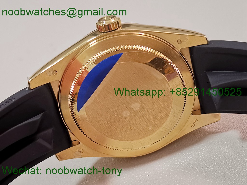 Replica Rolex Sky-Dweller 336238 Gain Weight Yellow Gold ZF Best SuperCLone Black Dial Rubber