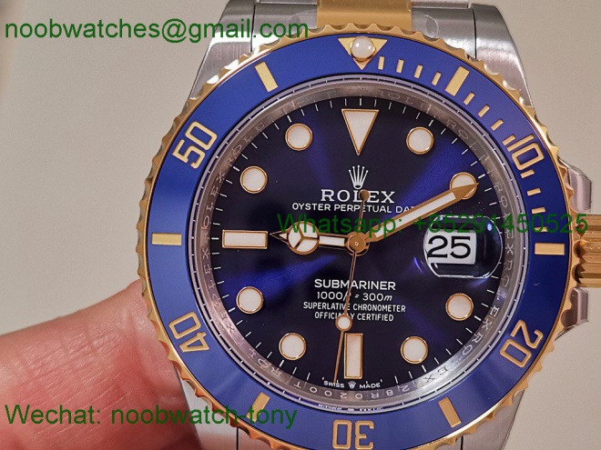 Replica Rolex Submariner 126613 LB Blue Gain Weight V2 VSF 1:1 Best SuperClone SS Yellow Gold
