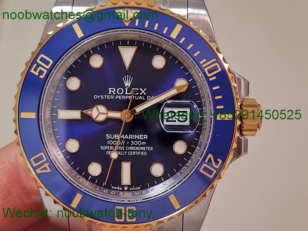 Replica Rolex Submariner 126613 LB Blue Gain Weight V2 VSF 1:1 Best SuperClone SS Yellow Gold