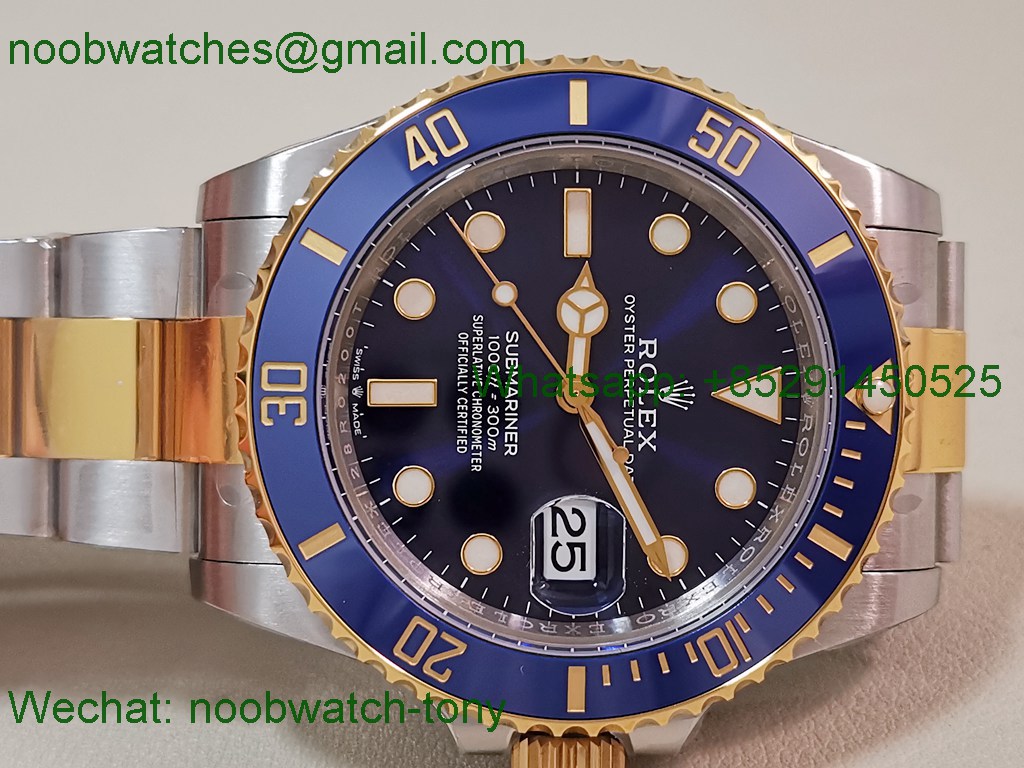 Replica Rolex Submariner 126613 LB Blue Gain Weight V2 VSF 1:1 Best SuperClone SS Yellow Gold