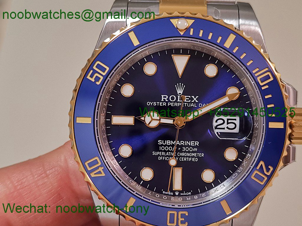 Replica Rolex Submariner 126613 LB Blue Gain Weight V2 VSF 1:1 Best SuperClone SS Yellow Gold