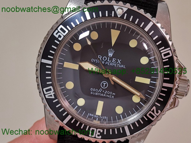 Replica Rolex Submariner Vintage JKF Best Black Dial NYLON Strap A2836