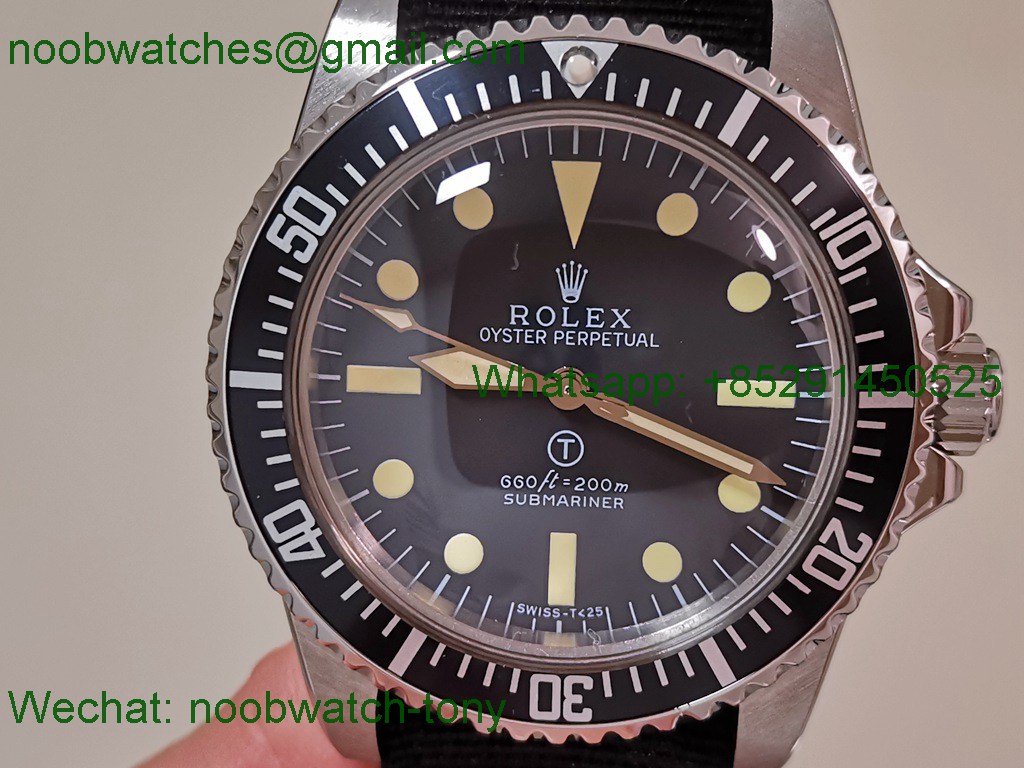 Replica Rolex Submariner Vintage JKF Best Black Dial NYLON Strap A2836