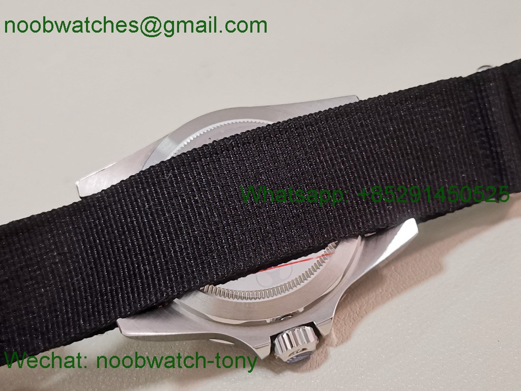 Replica Rolex Submariner Vintage JKF Best Black Dial NYLON Strap A2836