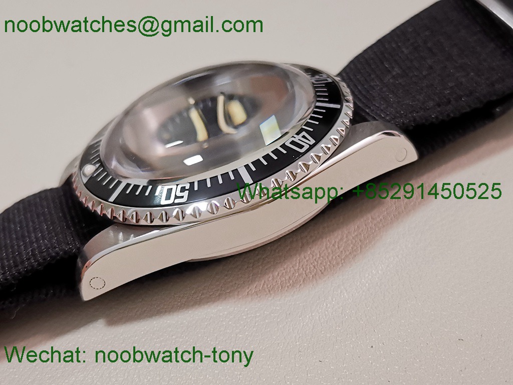 Replica Rolex Submariner Vintage JKF Best Black Dial NYLON Strap A2836