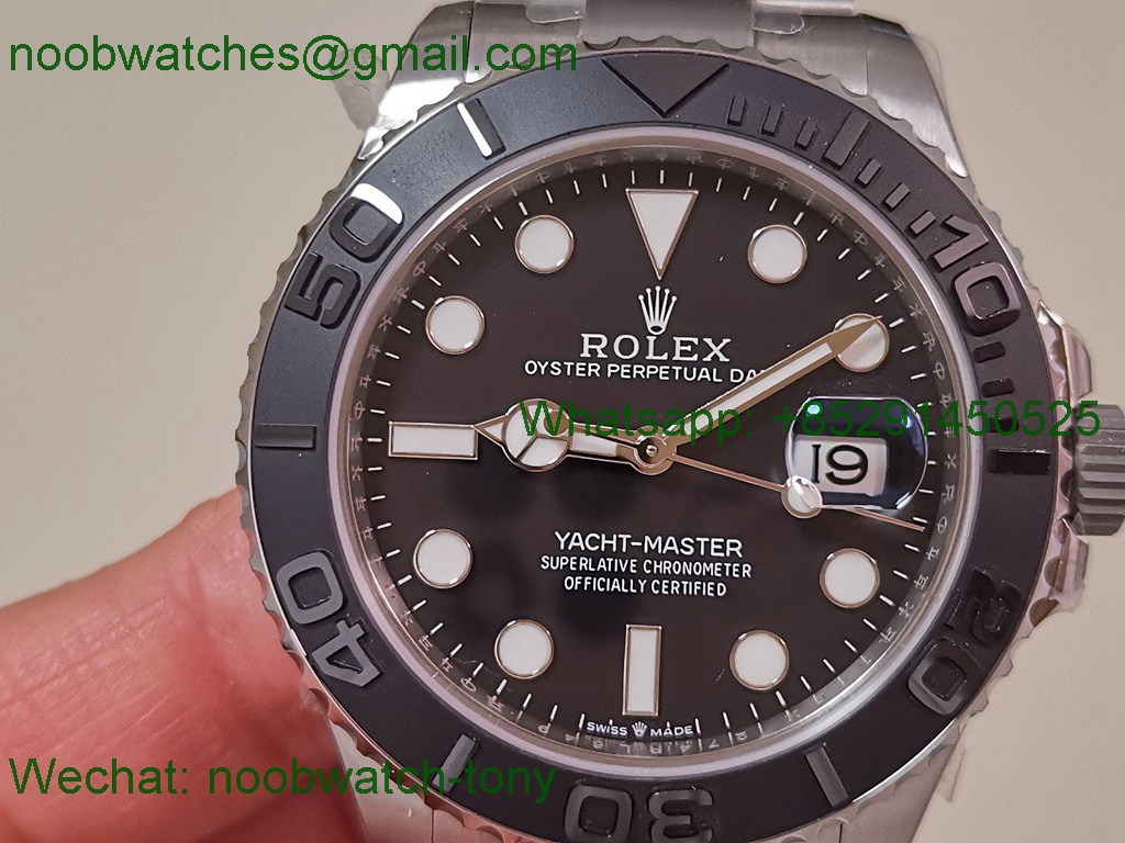 Replica Rolex Yacht-Master 226627 Titanium Clean Plus 1:1 Best SuperClone Black Dial DD3235