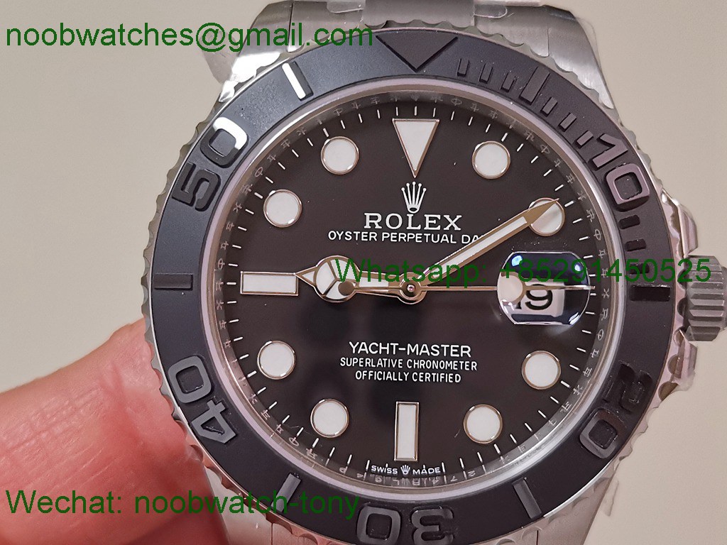 Replica Rolex Yacht-Master 226627 Titanium Clean Plus 1:1 Best SuperClone Black Dial DD3235