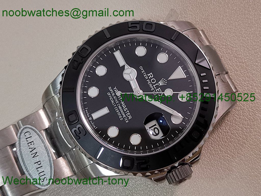 Replica Rolex Yacht-Master 226627 Titanium Clean Plus 1:1 Best SuperClone Black Dial DD3235