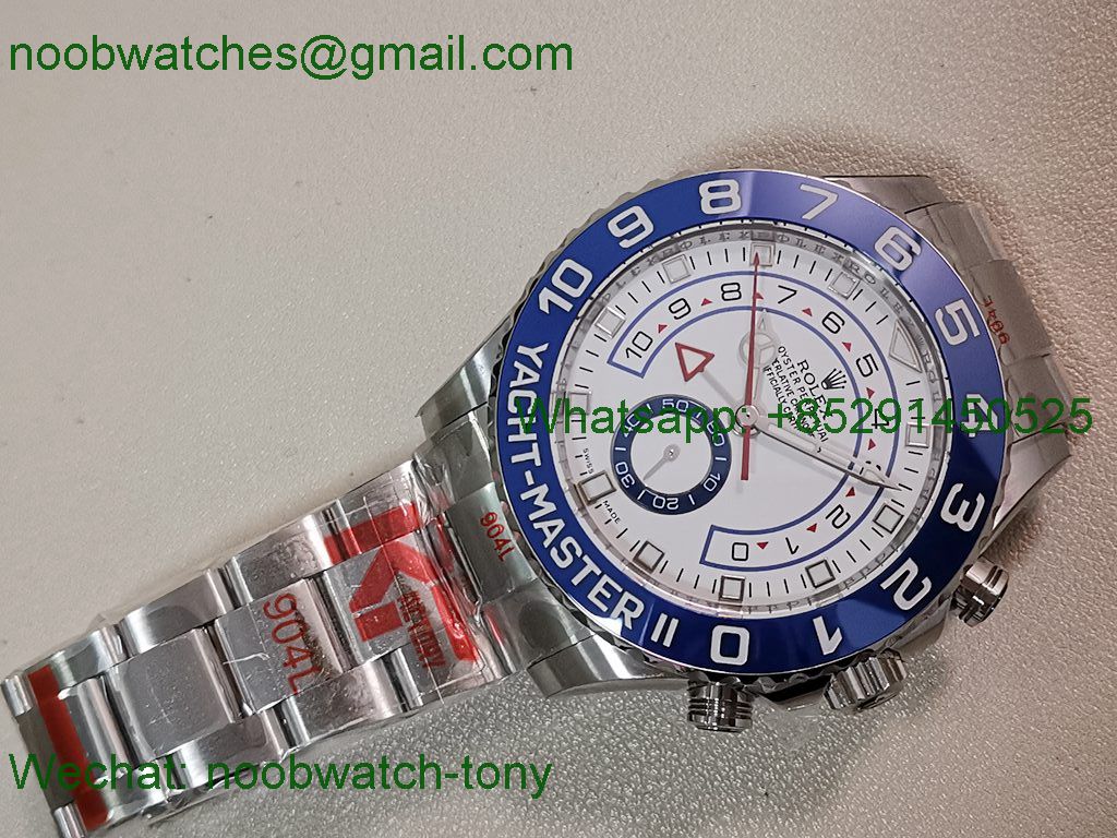 Replica Rolex YachtMaster II 116680 Blue Ceramic KF 1:1 Best White Dial A7750