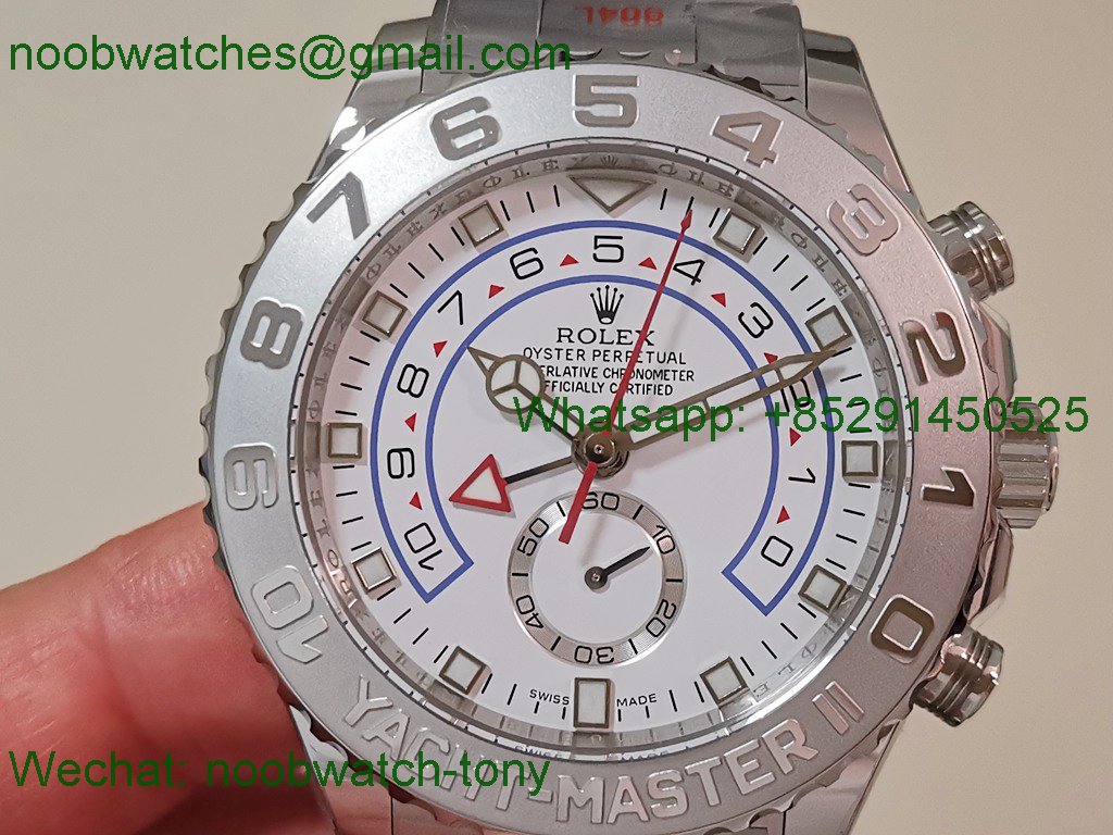 Replica Rolex YachtMaster II 116689 KF 1:1 Best White Dial A7750