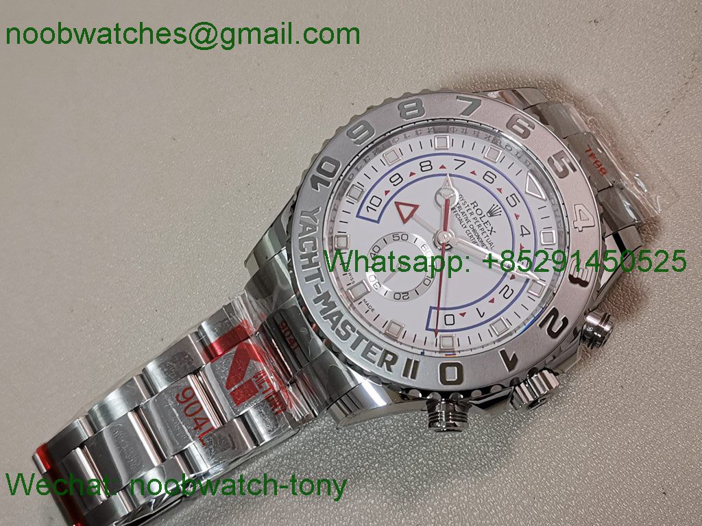 Replica Rolex YachtMaster II 116689 KF 1:1 Best White Dial A7750