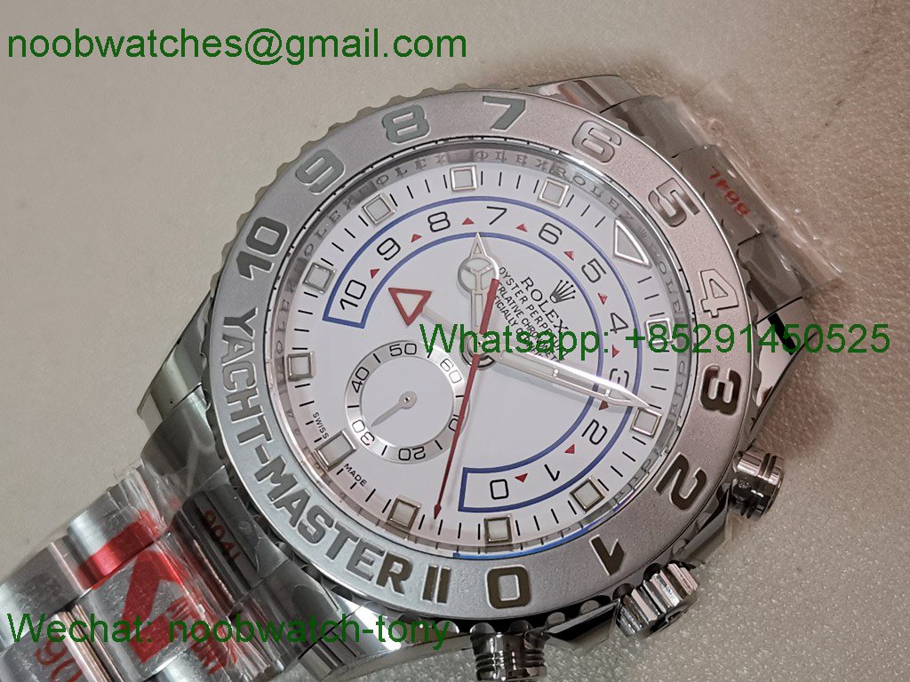 Replica Rolex YachtMaster II 116689 KF 1:1 Best White Dial A7750