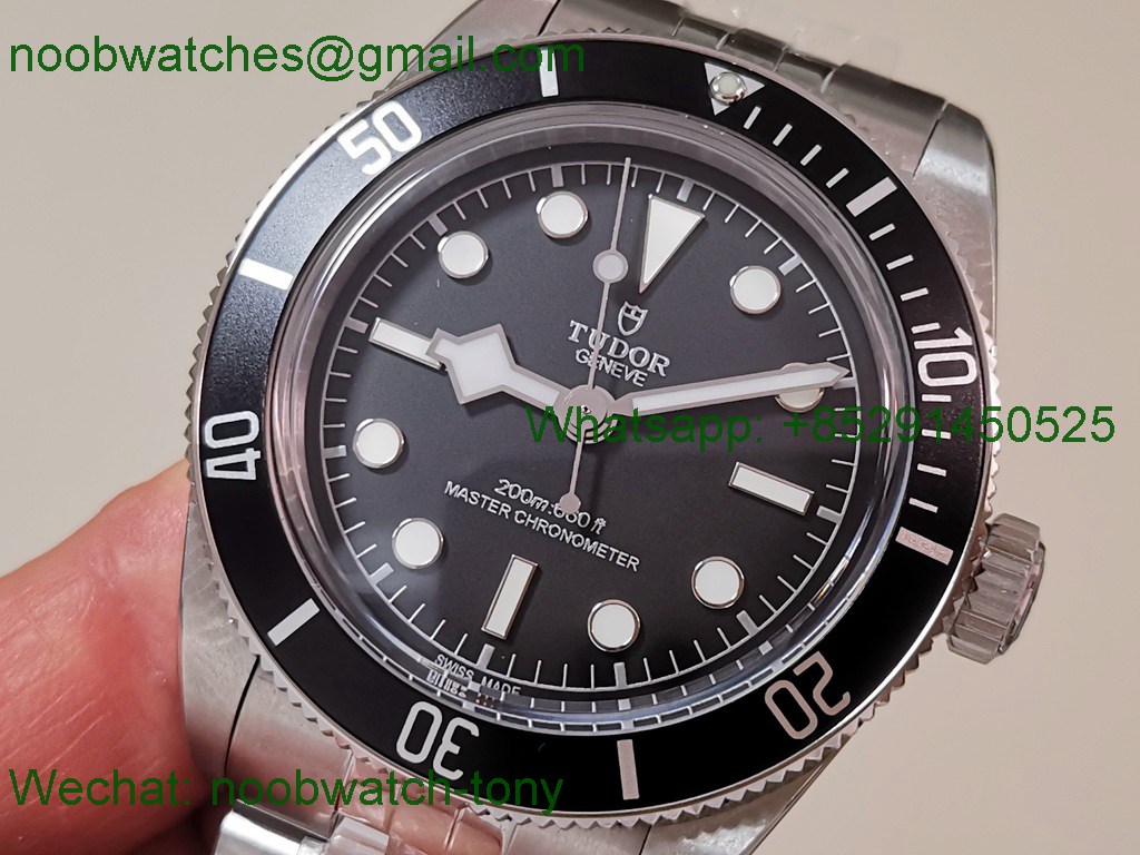 Replica TUDOR Black Bay 41mm ZF 1:1 Best SuperClone Black Dial SS Bracelet A2824