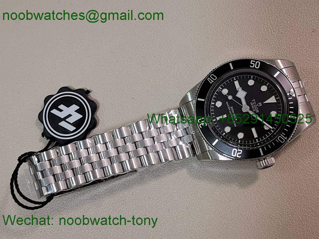 Replica TUDOR Black Bay 41mm ZF 1:1 Best SuperClone Black Dial SS Bracelet A2824