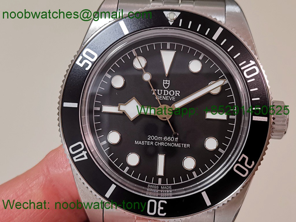 Replica TUDOR Black Bay 41mm ZF 1:1 Best SuperClone Black Dial SS Bracelet A2824