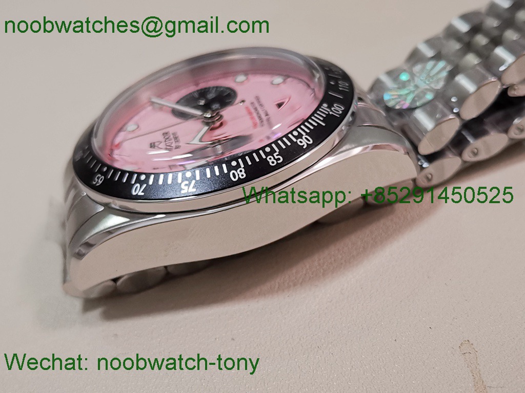 Replica TUDOR Black Bay Chrono BLSF 1:1 Best SuperClone Pink Dial on SS Bracelet A7750
