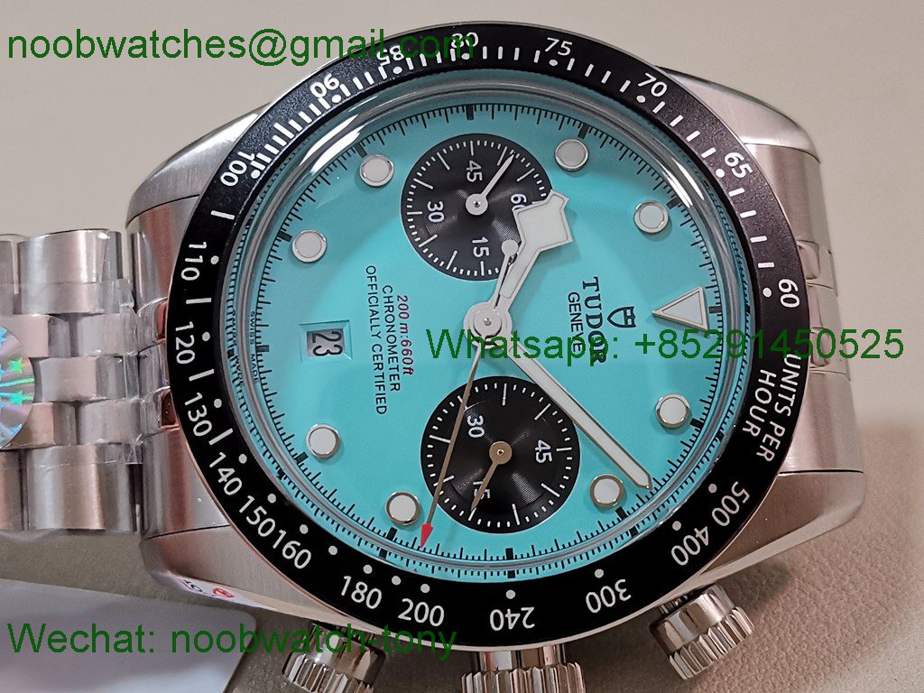 Replica TUDOR Black Bay Chrono BLSF 1:1 Best SuperClone Tiffany Blue Dial A7750